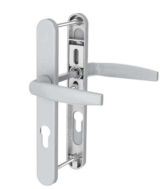 klamka Victory długi szyld srebrna